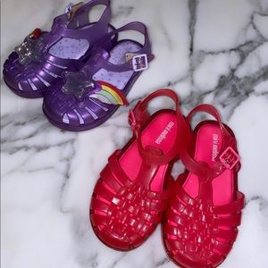 2 Pairs of Mini Melissa Kids Jelly Sandals